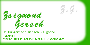 zsigmond gersch business card